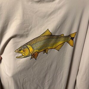 Patagonia Capilene Shirt with Dorado fish art Casey Underwood